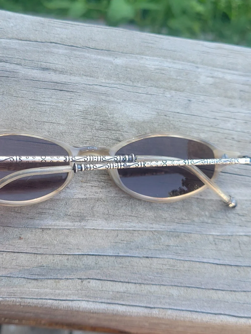 Brighton Vintage Sunglasses (Slim Oval Sunglasses in Brown Tortoise Tint Silver)